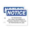 Signmission No Trespassing Not Liable For Damage To OSHA Notice Sign, Plastic, 14in W x 10in L, 2PK OS-2PACK-NS-P-1014-L-14946 - alternate 1